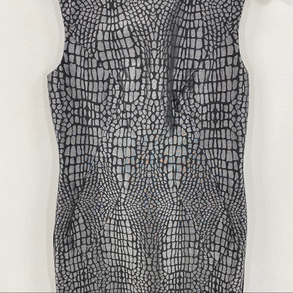 DVF Silver Alligator Jacquard + Black Dress - Picture 3 of 9